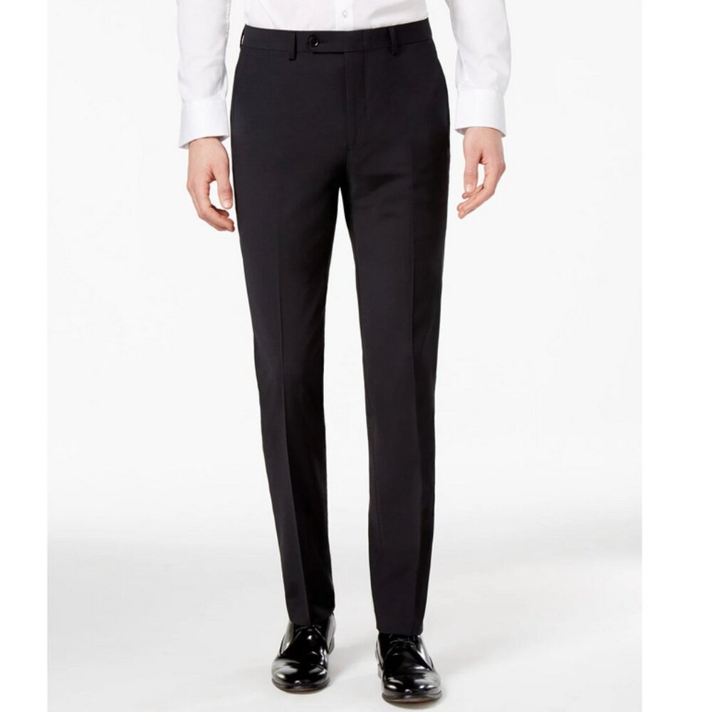 Bar III Men's Skinny Fit Dress Pants in Black Size 32 X 34 NWT $175
